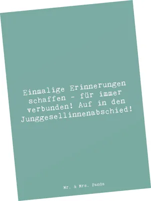 Produktbild von Mr. & Mrs. Panda Ansichtskarte Spruch Junggesellinnenabschied Erinnerungen - Meeresbrise - Geschenk, einzigartig, Postkarte, Party, Accessoires, Ansichtskarten, Heiraten