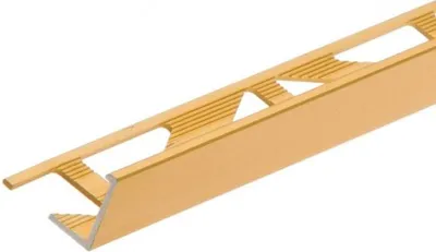 Zdjęcie produktu dla Profil do glazury narożny aluminiowy 12,5mm Cezar Złoty Mat 2,50m
