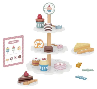 Produktbild von Tooky Toy Dessert Etagere - Holz