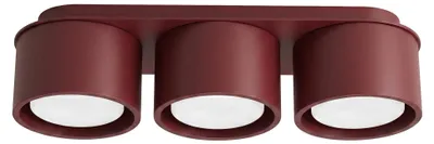 Image de Plafonnier MODO 3 bordeaux Gx53 3xGx53 10 W aluminium 8,2 x 10,4 x 32,4 cm Sollux Lighting