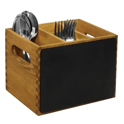 Produktbild von Olympia Besteckbehälter Holz mit Tafel