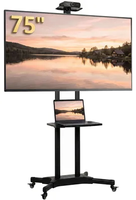 Produktbild von HOMCOM Fernsehständer Rollbar für 32-75 Zoll Fernseher, max. VESA 400 x 600 mm