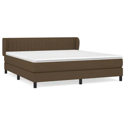 Produktbild von vidaXL Boxspringbett mit Matratze Dunkelbraun 180x200 cm Stoff