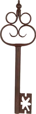 Zdjęcie produktu dla Klucz dekoracyjny Clayre & Eef 17x3x54 cm brązowy metalowy