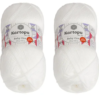 Obrázek produktu pro SET 2ks - Příze BABY ONE - 100 g, 250 m - Bílá