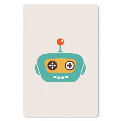 Produktbild von MuchoWow® Mauspad Mousepad Roboter - Gesicht - Antenne - Technik - Junge - Kind 18x27 cm - Mousepads - Maus Mat - Pad - Mausunterlage
