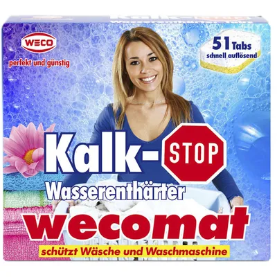 Produktbild von Wasserenthärter Tabs wecomat Kalk Stop / Entkalkungstabs