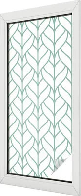 Produktbild von Buntglas Fensterfolie – 116x50 cm – Stained-Glass Design – blickdichte dekorative Sichtschutzfolie – selbstklebend, UV-Schutz – Pflanzensymmetrie