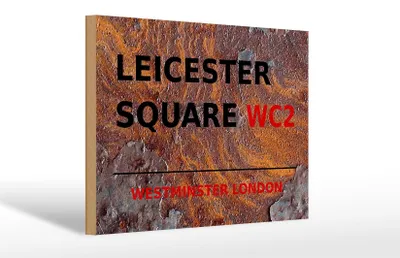 Produktbild von Holzschild London 30x20cm Westminster Leicester Square WC2