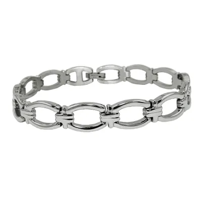 Produktbild von Armband 10mm Fantasiekette Gliederarmband Damenarmband Edelstahl 21cm edelstahlfarben 10mm