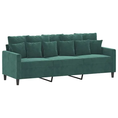Produktbild von vidaXL 3-Sitzer-Sofa Dunkelgrün 180 cm Samt