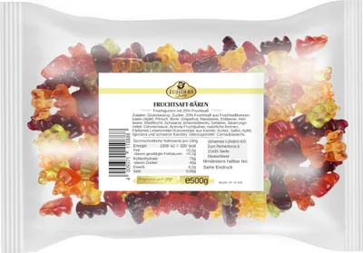 Produktbild von LÜHDERS Fruchtsaftbärchen 500g Vorratspackung