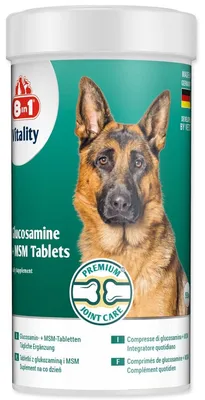 Productafbeelding van Pochoutka 8-in-1 Vitality Glucosamine + MSM, voor volwassenen en senioren, 55 tabletten.