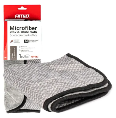 Immagine prodotto di Panno in microfibra double-face 2 in 1 per lucidare e dare brillantezza all'auto, 40 x 40 cm