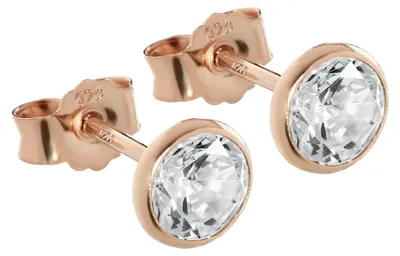 Produktbild von NKlaus Ohrstecker 925 Sterling Silber, roségold vergoldet, 5,3mm, 1 Paar