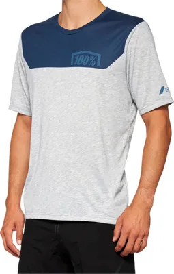 Produktbild von 100% SPEEDLAB Kurzarm Fahrradtrikot - AIRMATIC - Grau/Blau XL