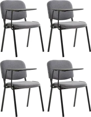Produktbild von 4er Set Stühle HLO-CP99 mit Klapptisch Stoff  grau