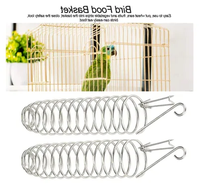 Produktbild von 2 Stück Futterspender für Vögel, Halter für Meisenknödel zum Aufhängen, Futterhaus für Wellensittiche, Sittiche, Nymphensittiche und Conures