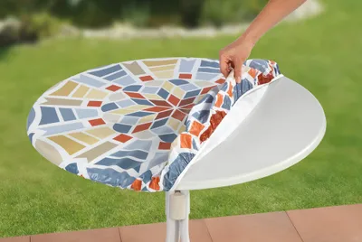 Produktbild von WENKO Spann-Tischdecke in Mosaikoptik Abdeckung Gedeckt Kunststoff