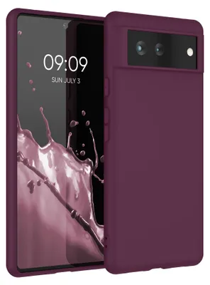 Produktbild von kwmobile Handyhülle für Google Pixel 6 Hülle - TPU Case - Kabelloses Laden - Schutzhülle Cover in Bordeaux Violett