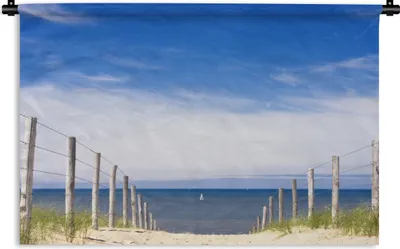 Produktbild von MuchoWow® Wandteppich Wandbehang Meer - Himmel - Blau 120x80 cm Tapisserie Dekoration Wandtuch - Wanddekorationen - Wandtücher