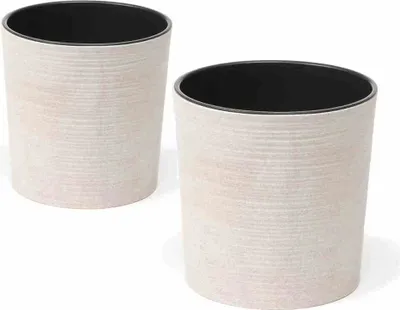 Produktbild von SIENA GARDEN Pflanzgefäß LOCON 2er-Set weiß