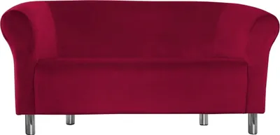 Produktbild von Sofa Milo MG31, rot, mit verchromten Füßen