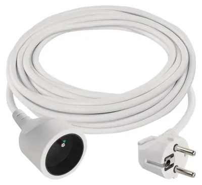 Obrázok produktu pre EMOS Predlžovací kábel 7 m / 1 zásuvka / biely / PVC / 1,5 mm2