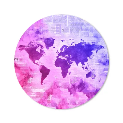 Produktbild von MuchoWow® Mauspad Mousepad Weltkarte - Zeitungen - Farben 30x30 cm - Mousepads - Maus Mat - Pad - Mausunterlage - Tischunterlage - Schreibtischmatten