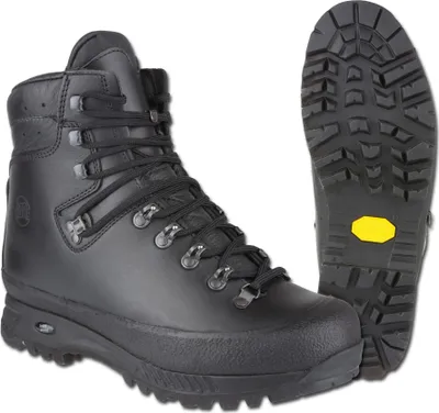 Produktbild von Hanwag Yukon Herren Bergschuhe mit Lederfutter und griffiger Vibramsohle schwarz EU 42,5