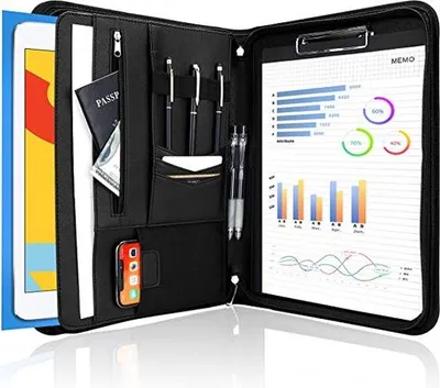 Produktbild von Famanu Schreibmappe - Business Padfolio mit Dokumenten-Organizer