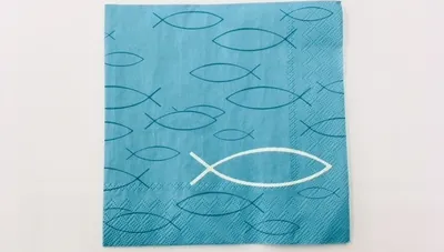 Produktbild von Servietten 33x33 cm - PEACEFUL FISH turquoise