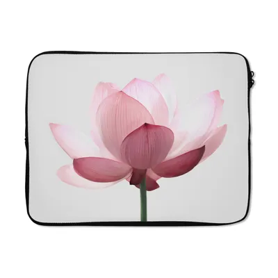 Produktbild von MuchoWow® Laptop Hülle 17 Zoll Laptoptasche Blumen - Rosa - Natur - Botanisch - Zipper - Schutzabdeckung