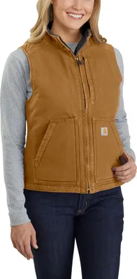 Produktbild von Carhartt Weste SHERPA LINED MOCK NECK VEST 104224, Farbe:carhartt® brown, Größe:XS