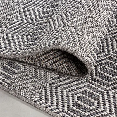 Produktbild von Carpetsale24 Outdoor Teppich Wetterfest Innen & Außenbereich Modern Design Küchenteppich Balkon Terrassen Flachgewebe Wetterfest, Grösse: 120x170 cm