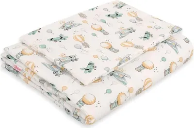 Produktbild von 2-teiliges Bettwäscheset – Babybezug-Set – weiche und weiche Silikonfüllung, 100 % Baumwolle