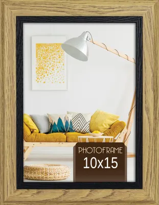 Image de Cadre photo en bois rectangulaire marron pour 10x15 cm