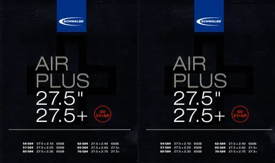 Produktbild von 2x Schwalbe Schlauch SV21+AP 27.5 Zoll Plus (54/70-584) Air Plus