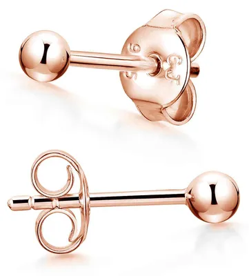 Produktbild von MATERIA by Matthias Wagner Ohrstecker Rosegold Kugel aus 925 Sterling Silber rosé vergoldet SO-350