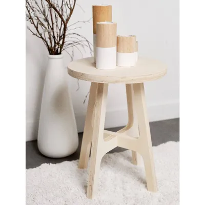 Zdjęcie produktu dla Taboret drewniany Simplicity, Ø 38 cm
