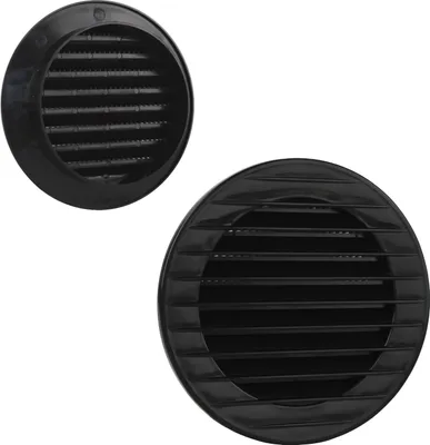 Produktbild von Lüftungsgitter Insektenschutz Kunststoffgitter Abluftgitter Belüftung Gitter schwarz Ø 90 mm