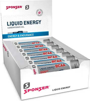Produktbild von Sponser Liquid Energy BCAA Gel Strawberry-Banana 18x70g_Display