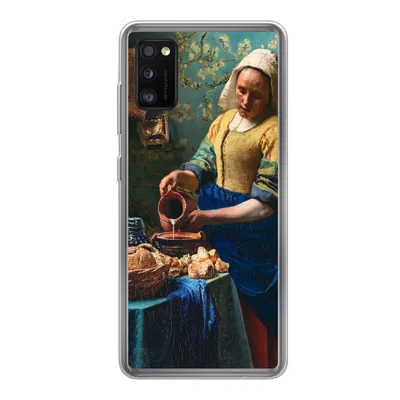 Produktbild von MuchoWow® Handyhülle Schutzhülle Hülle für Samsung Galaxy A41 Milchmädchen - Mandelblüte - Alte Meister Silikon Softcase Handy Hülle - Mobiltelefon