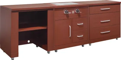Immagine prodotto di Cucina esterna a 3 moduli con fornello a gas effetto mattone - Oviala Memphis