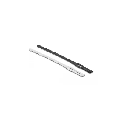 Produktbild von DeLOCK Kabelbinder blitzförmig mit Befestigungsöse L 115 x B 4,5 mm wiederverwendbar 20 Stück, Kabelbinder mit paralleler Einführung, Kunststoff, Schwarz, Transparent, 2,5 cm, -30 - 85 °C, 115 mm