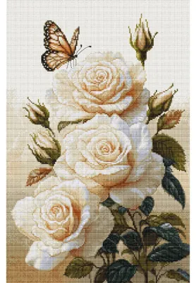 Image de Kit de broderie Luca-S "Le parfum des roses", 25x39 cm