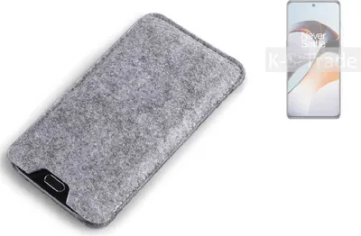 Produktbild von K-S-Trade Filz Handyhülle kompatibel mit OnePlus Ace 2 Schutzhülle Filztasche Filz Tasche Case Sleeve Handy Hülle Filzhülle grau