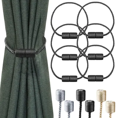 Imagen del producto de Soportes magnéticos para cortinas, juego de 6 unidades, color , para salón y cocina