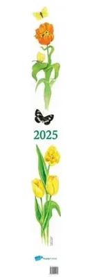 Zdjęcie produktu dla Kalendarz 2025 paskowy kwiaty - Każdy Format