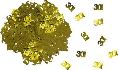 Produktbild von Oblique Unique Konfetti 30. Geburtstag Jubiläum Streudeko Tisch Deko 1500 Stk. Geburtstagsdeko gold